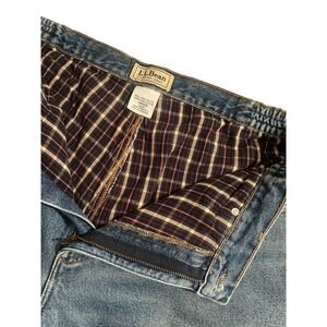 LL Bean Men's Flannel Lined Jeans Comfort Waist Fit (36x28 )